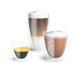 2 tasses à expresso tasses à café en verre double paroi avec