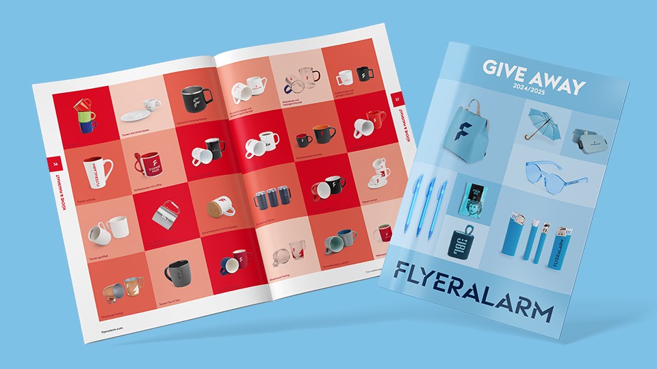 FLYERALARM Blog Beitragsbild Give Away Katalog