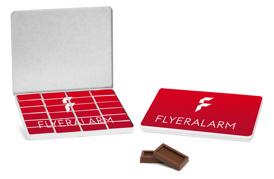 Mini-suklaalevy lahjapakkauksissa - FLYERALARM painatus