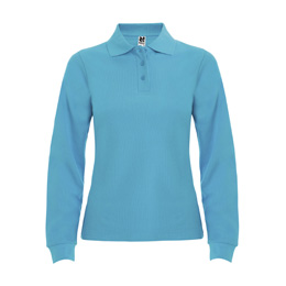 Muster Langarm Poloshirts Damen